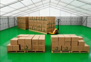 Industrial warehouse tent with ABS walls